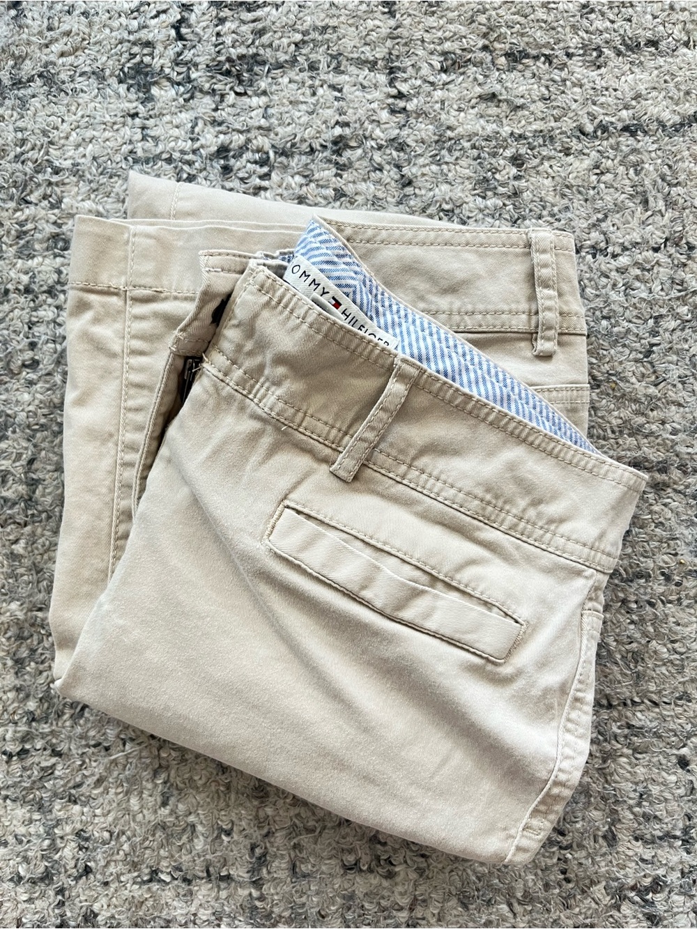•Y2K Tommy Hilfiger khaki chino bootcut trousers• Size 8